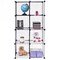 Black Metal Multipurpose Interlocking Wire Space-Saving Shelf Cubes Perfect for Home Storage